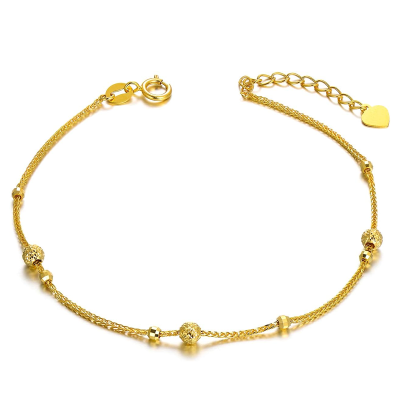 18K Gold Beads Brac… - image