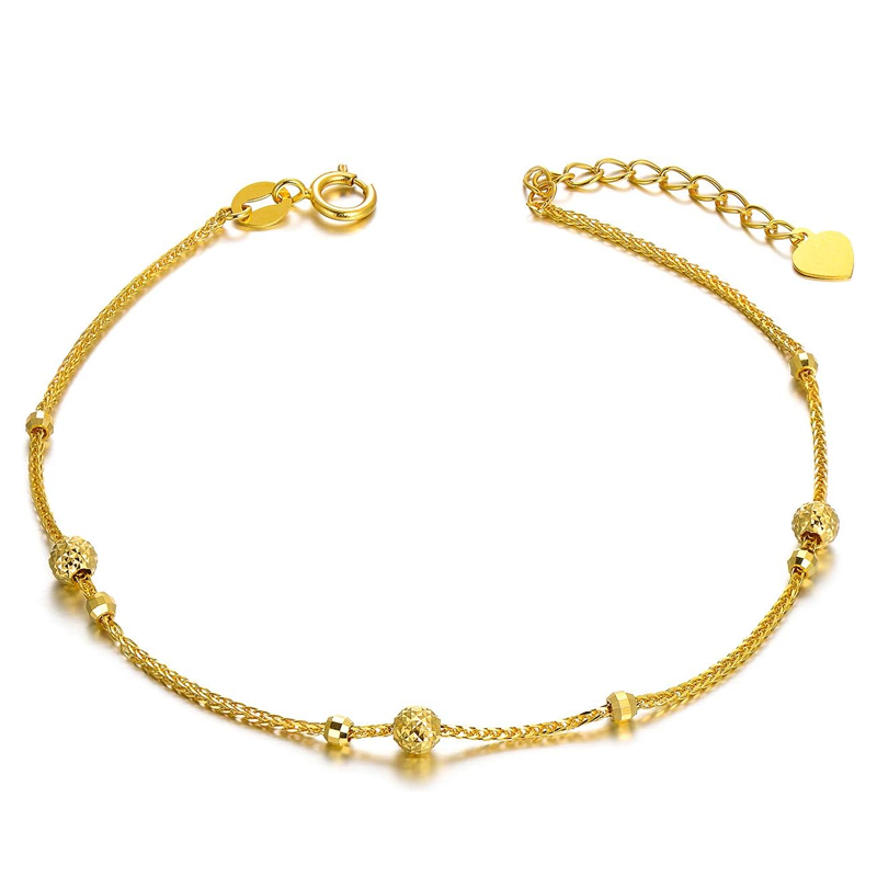 10K Gold Beads Bracelet for Women-1