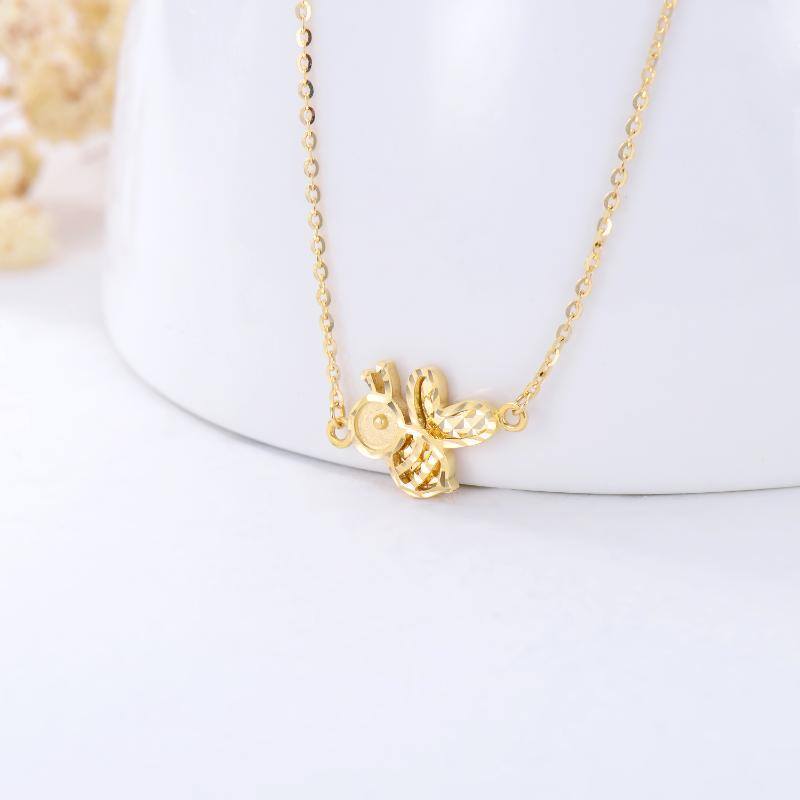 Collier à pendentif abeilles en or 18K-3