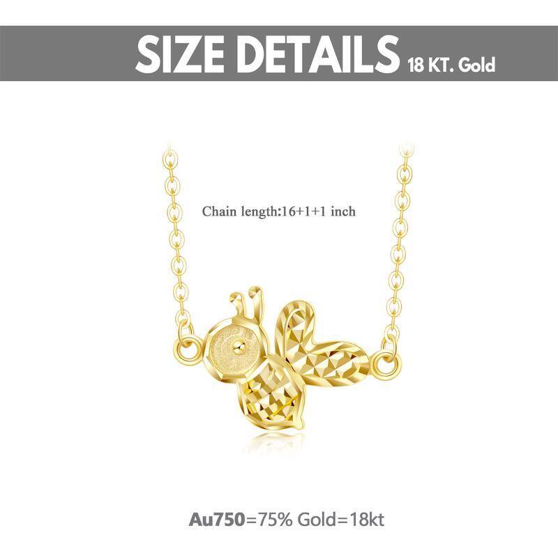 Collar Colgante Abejas Oro 10K-5
