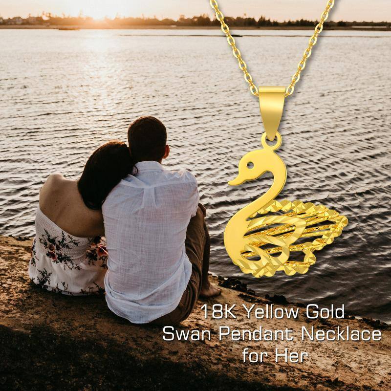 18K Gold Bird Pendant Necklace-6