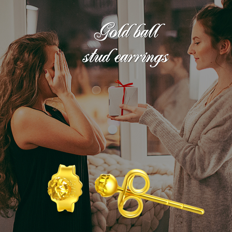 Ohrhänger aus 10-karätigem Gold mit Geburtsblumenmotiv-6