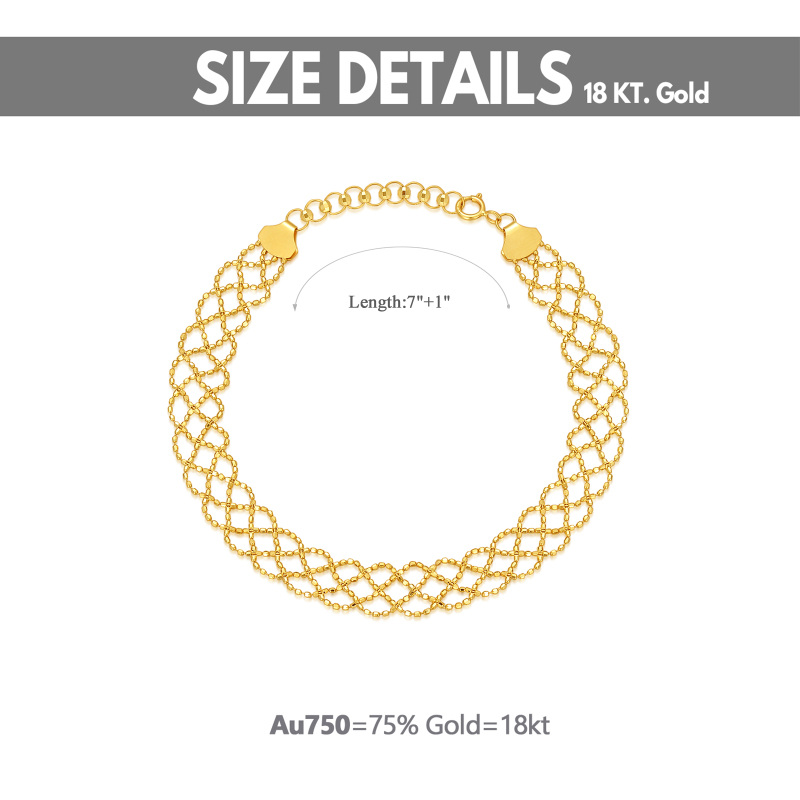10K Gold Braided Layerered Bracelet-5
