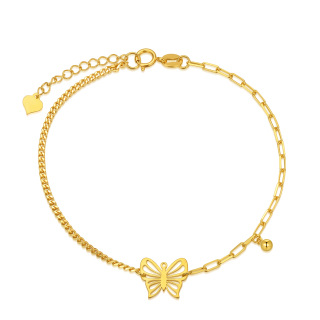 10K Gold Butterfly Bracelet-4