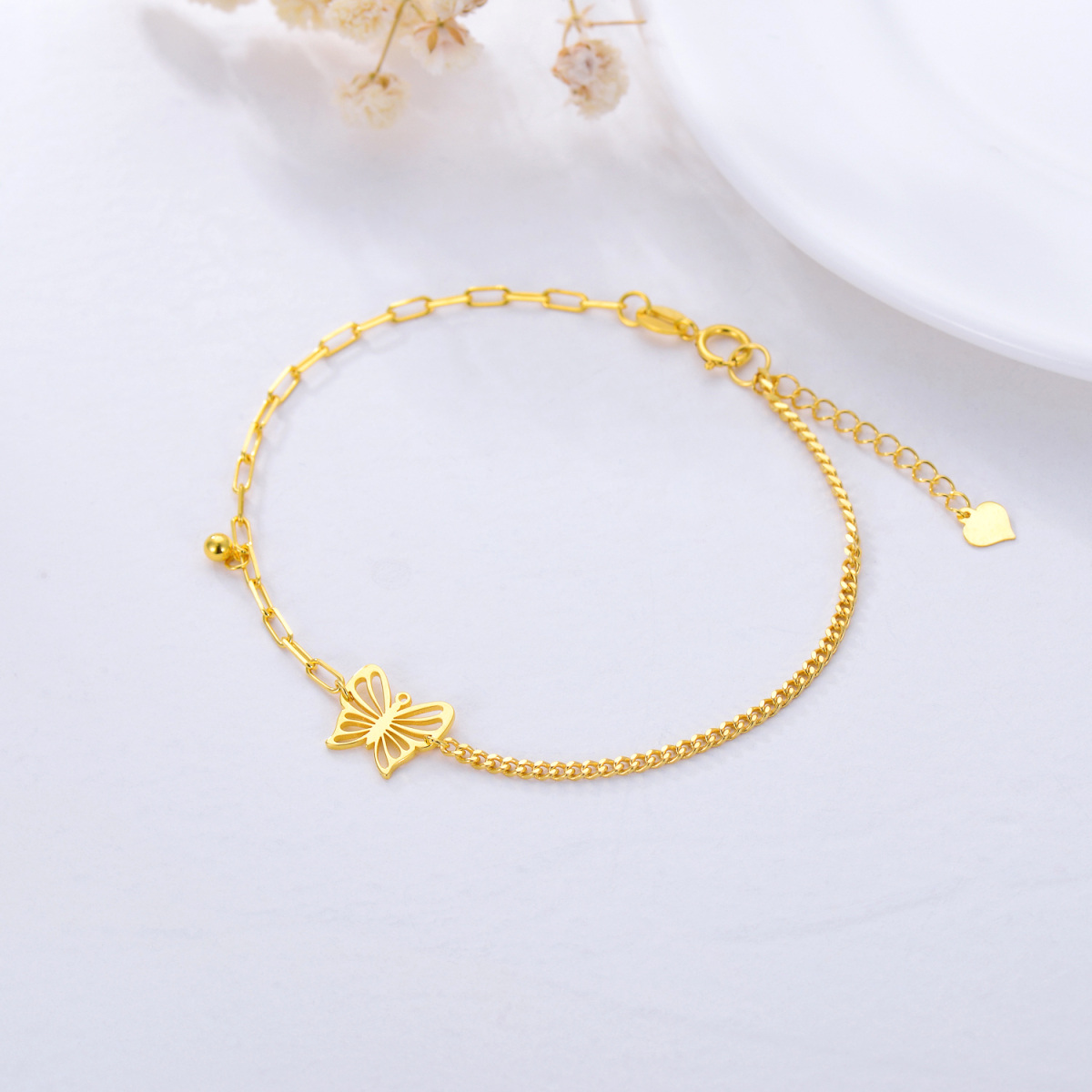 Bracciale farfalla in oro 14K-3