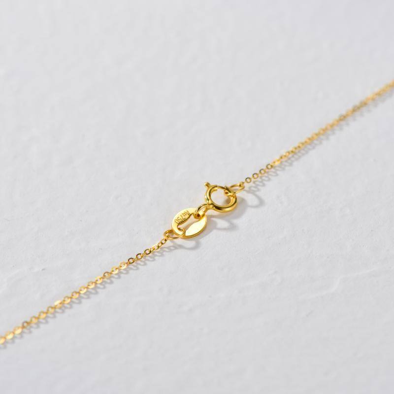 Collar Colgante Mariposa y Corazón Oro 10K-5