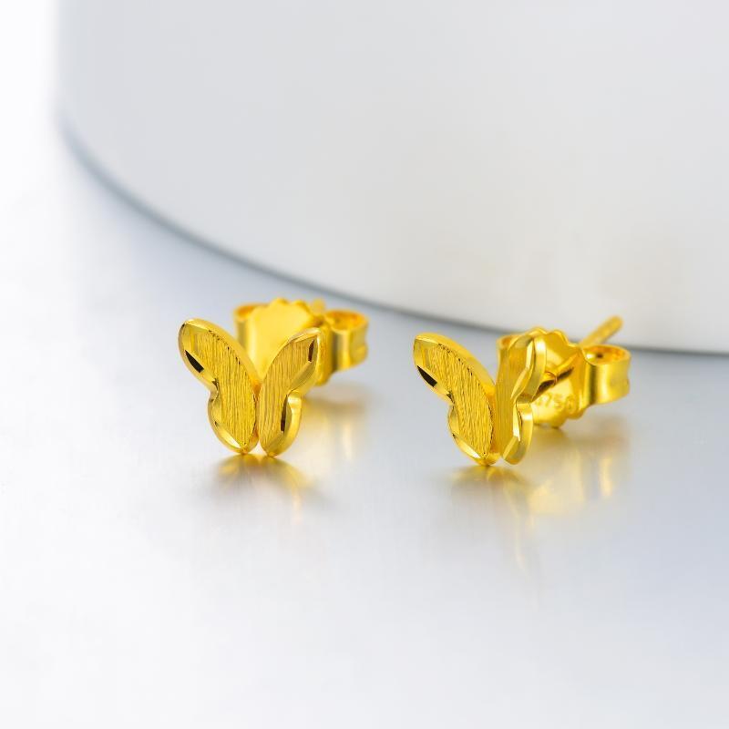 10K Gold Schmetterling Ohrstecker-4