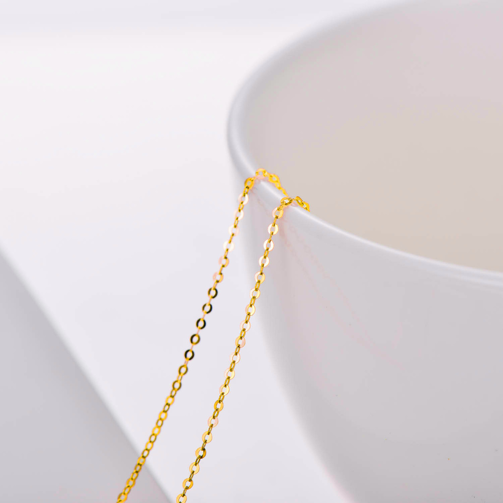 10K Gold Cable Chain Necklace-3