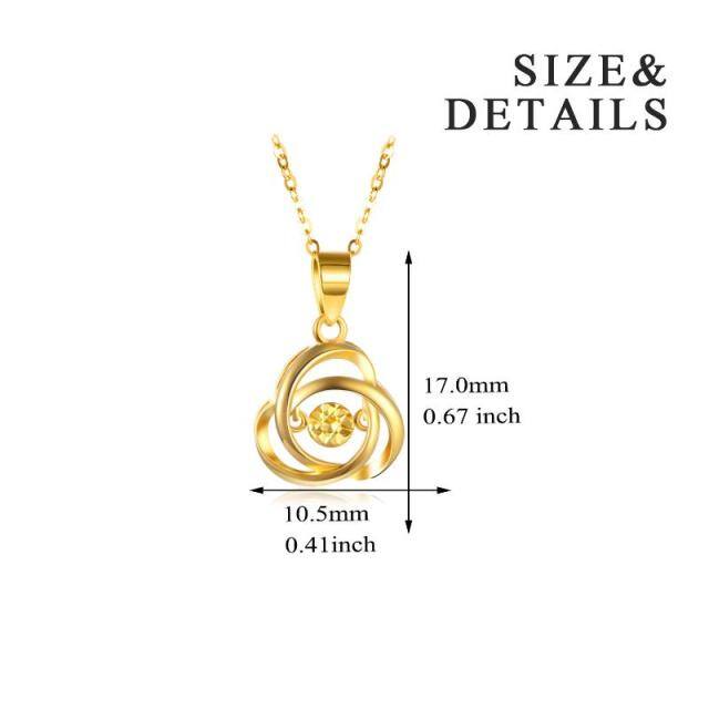 18K Gold Celtic Knot Pendant Necklace-6