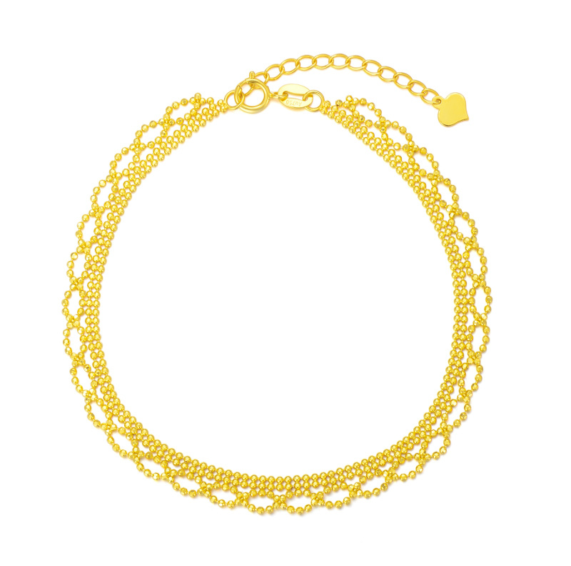 10K Gold Chain Bracelet-18