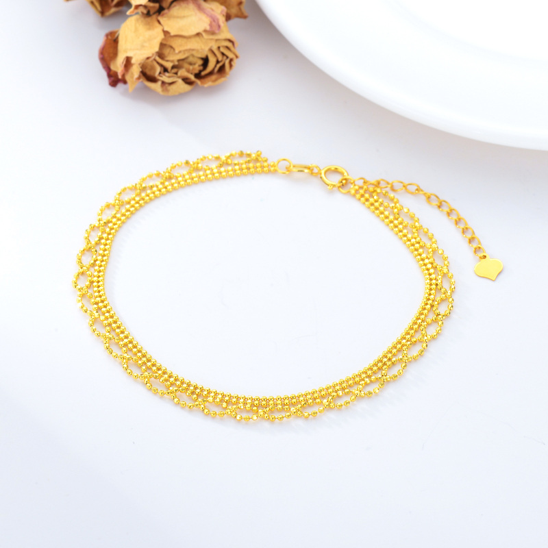 Pulseira de corrente em ouro branco 10K-3