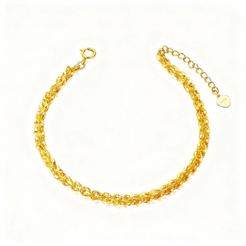 10K Gold Chain Bracelet-1