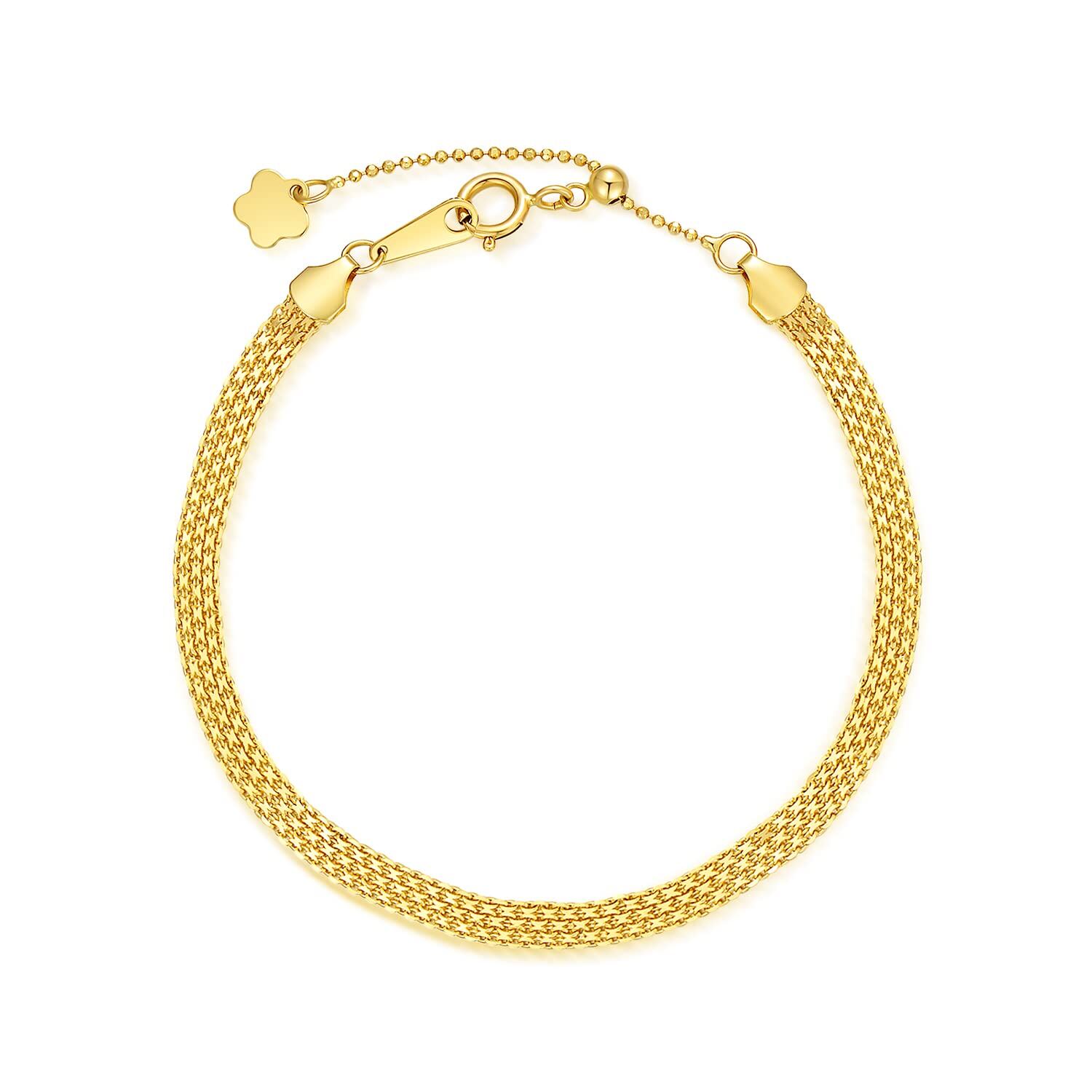 18K Gold Chain Brac… - image