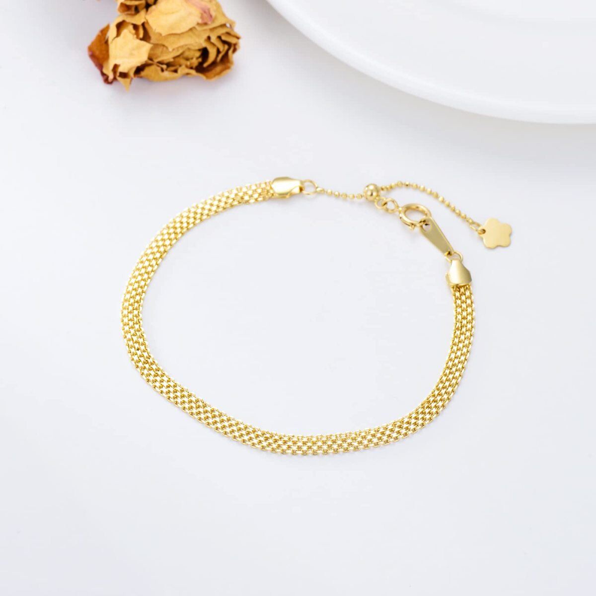 10K Gold Chain Bracelet-5