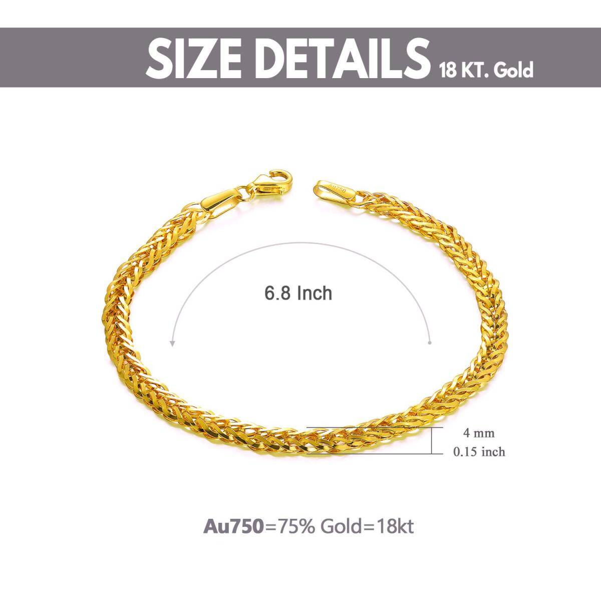 10K Gold Chain Bracelet-6