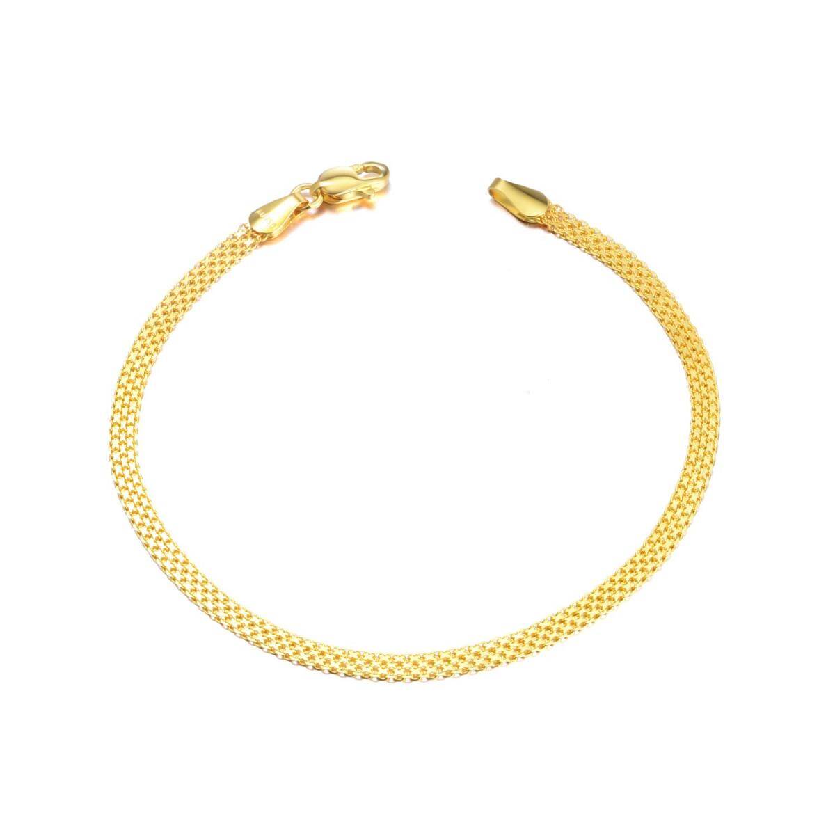 Pulsera de cadena de oro de 18 quilates-1