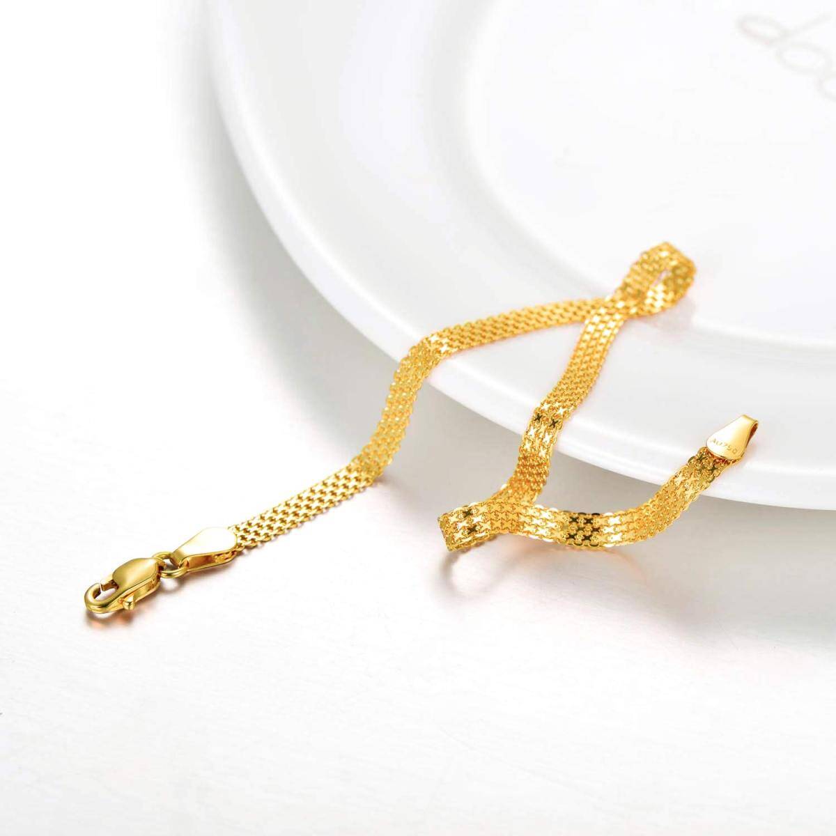 14K Gold Chain Bracelet-5