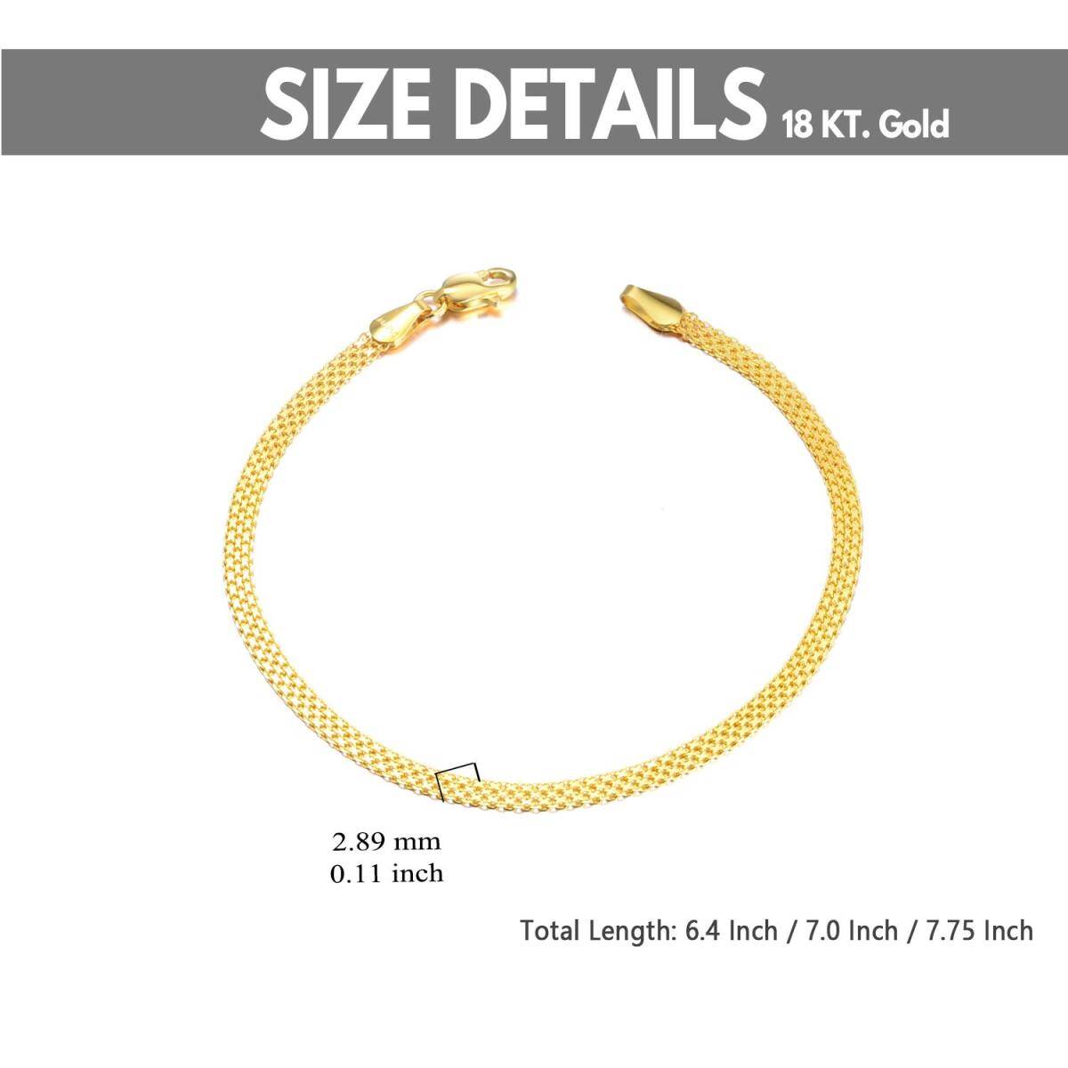 10K Gold Chain Bracelet-6