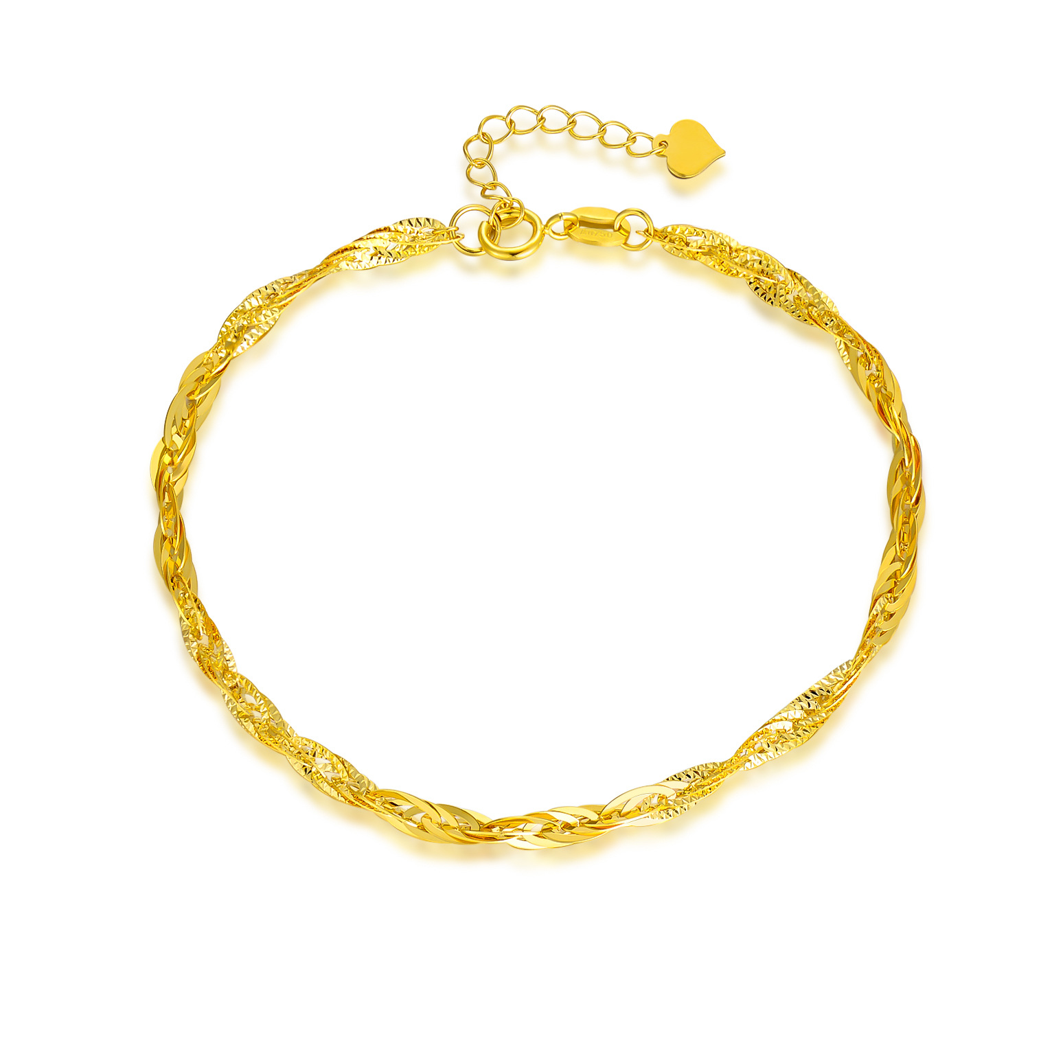 18K Gold Chain Brac… - image