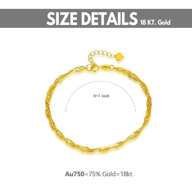 10K Gold Chain Bracelet-6