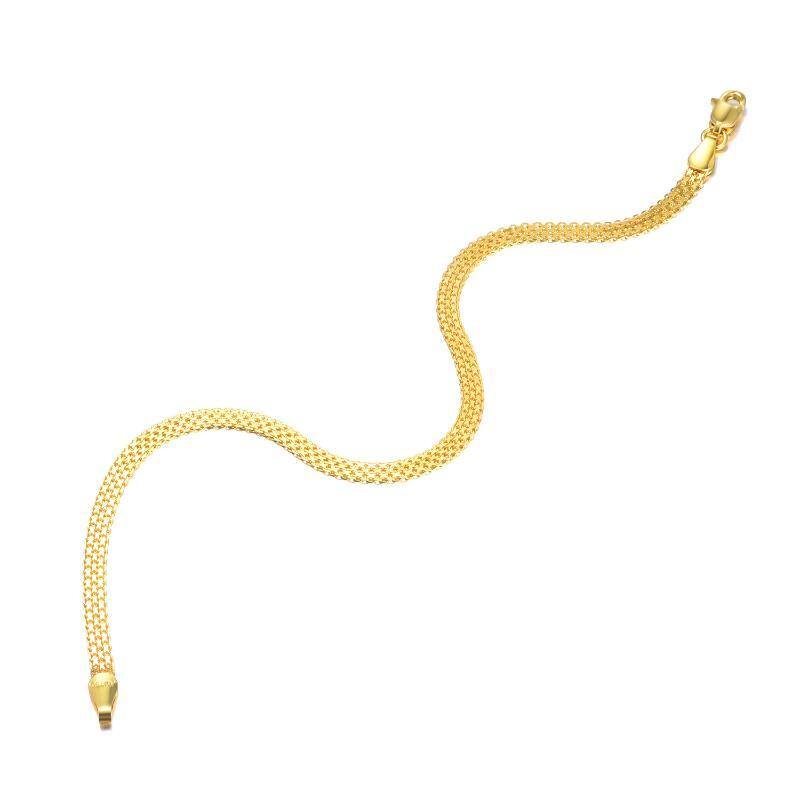 18K Gold Chain Bracelet-5