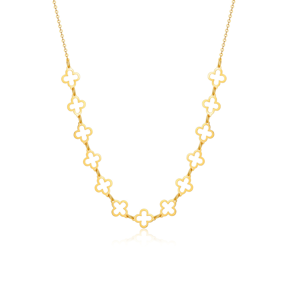 18K gouden kersenbloesem ketting-1