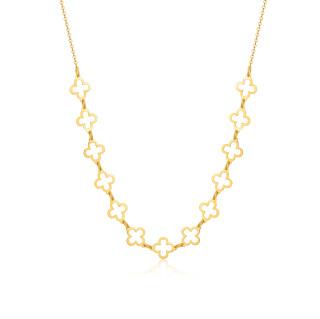 18K Gold Cherry Blossom Necklace-8