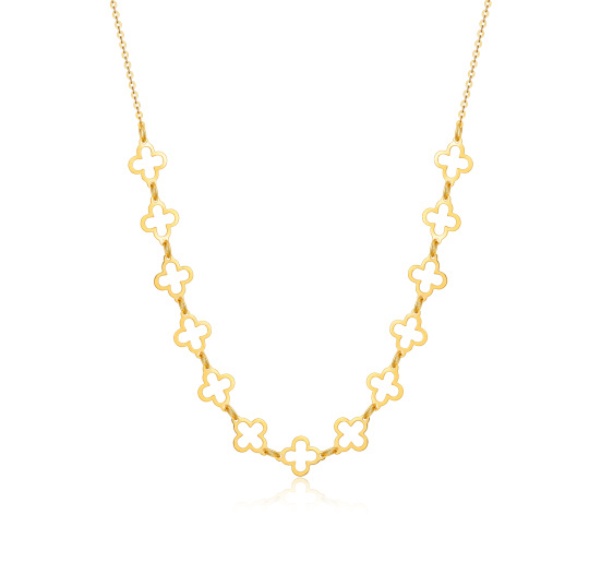 18K Gold Cherry Blossom Necklace