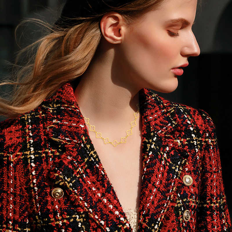 10K Gold Cherry Blossom Necklace-2