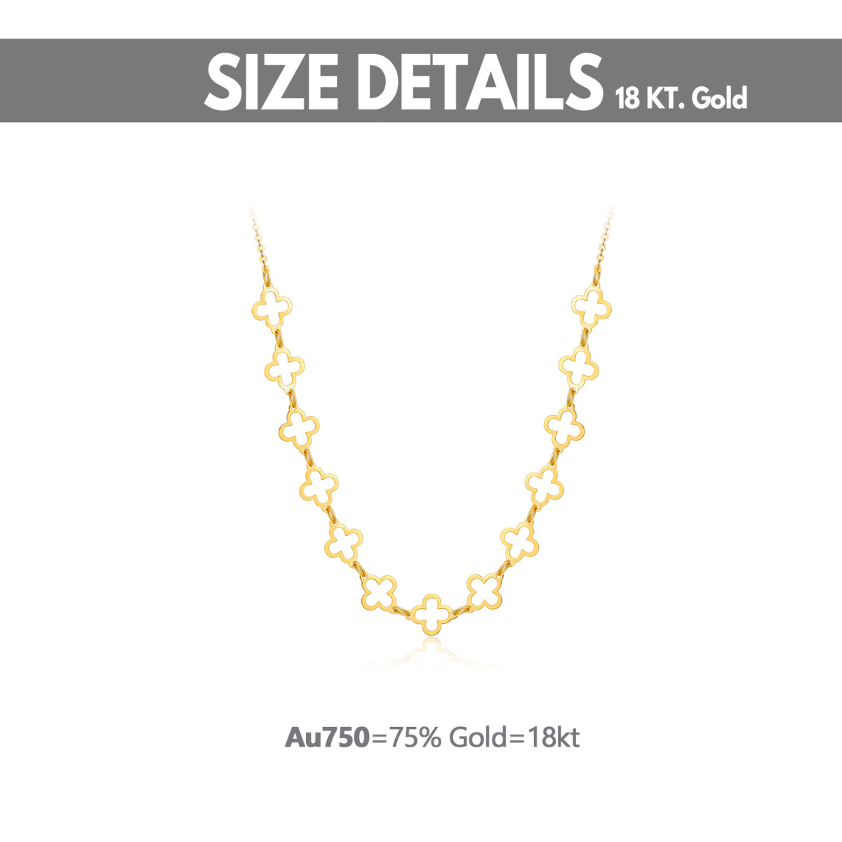 Collier en or 18 carats avec fleur de cerisier-5