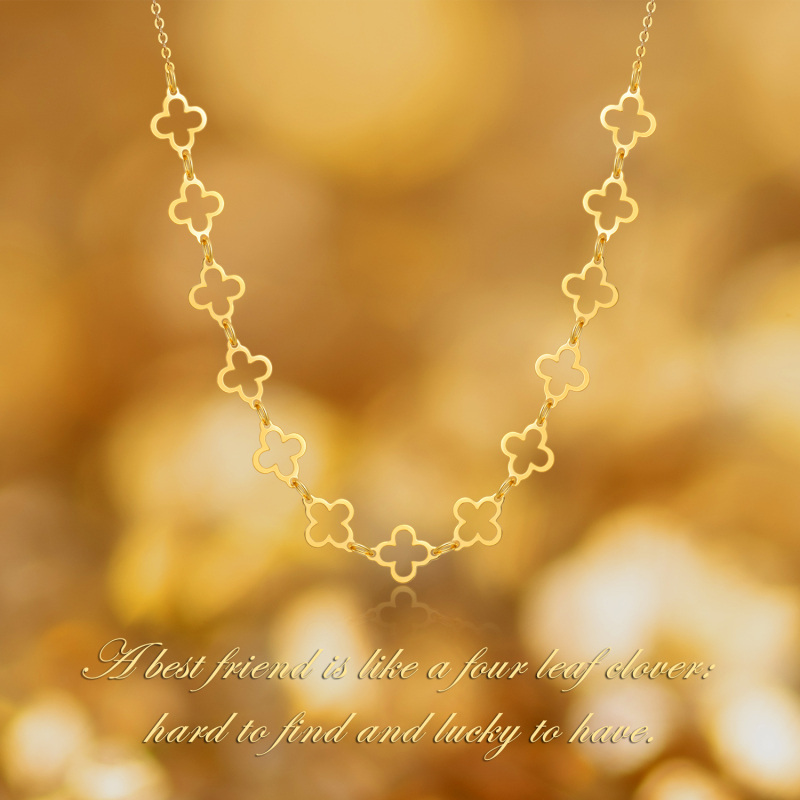 10K Gold Cherry Blossom Necklace-6