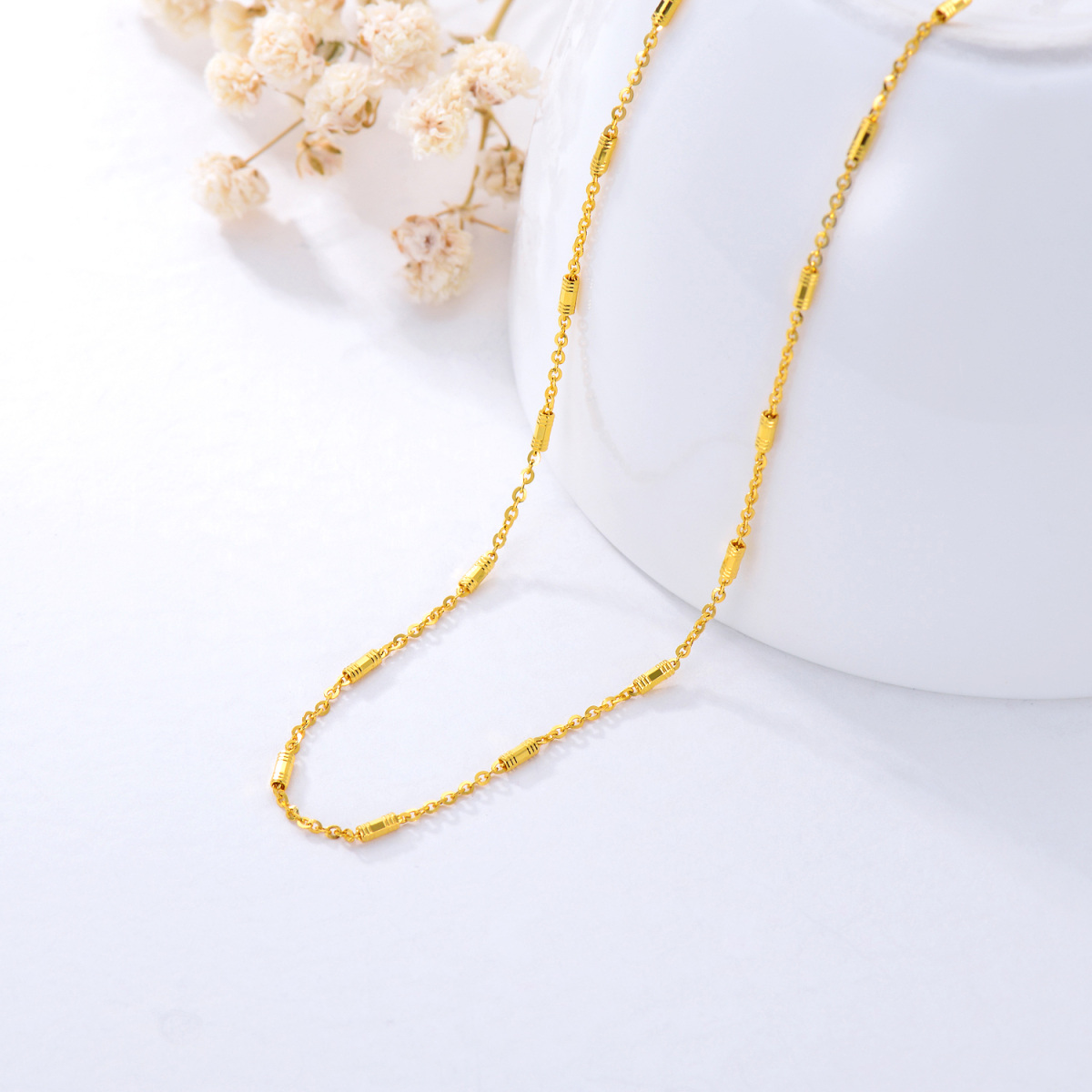 18K Gold Chopin Chain Necklace-2