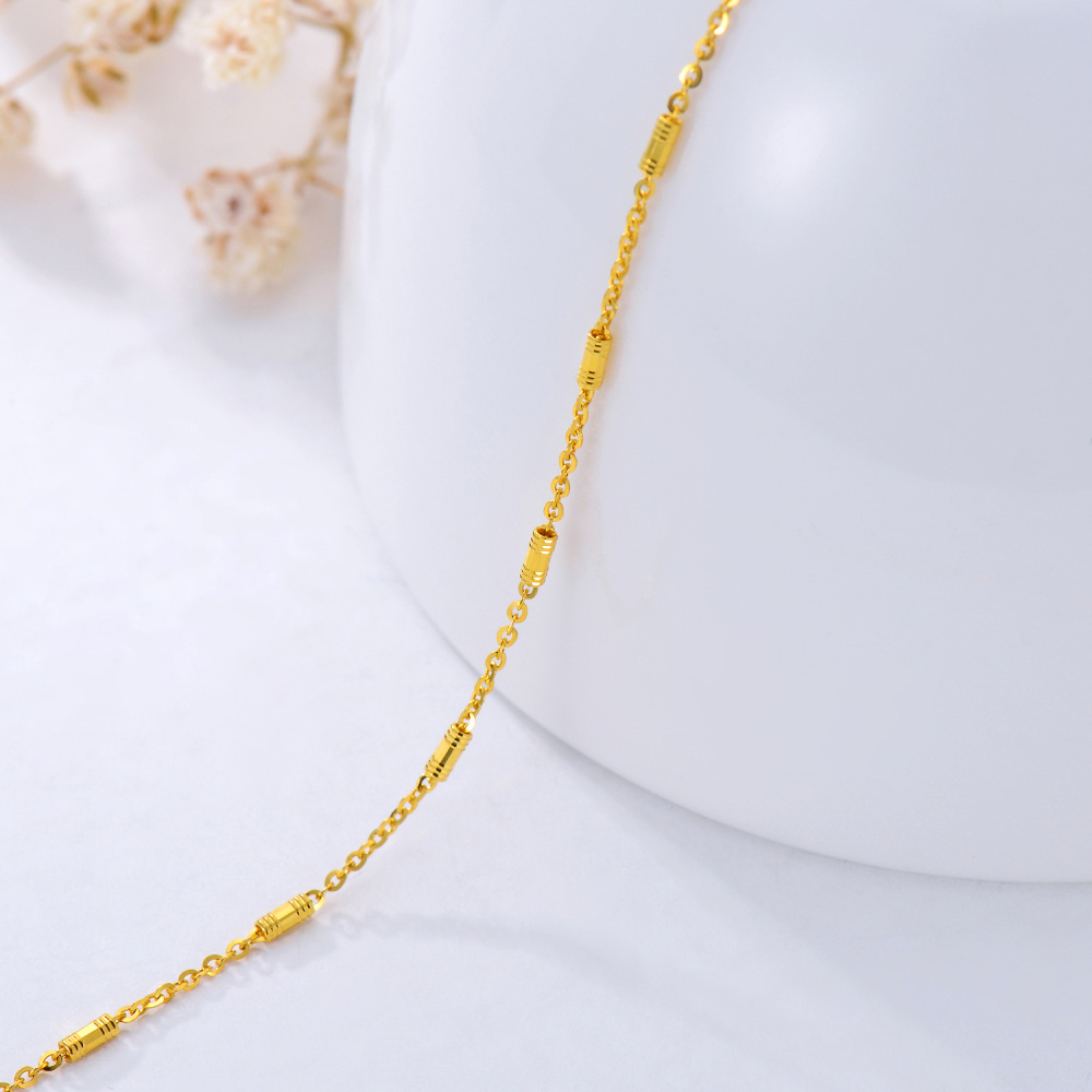 10K Gold Chopin Chain Necklace-3