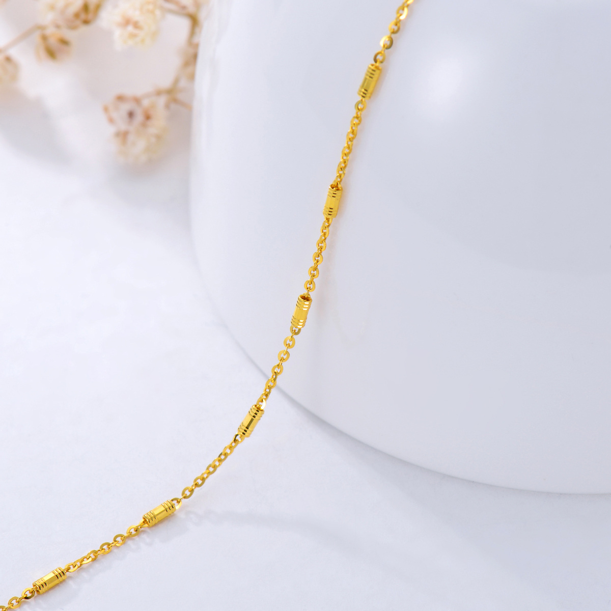 18K Gold Chopin Chain Necklace-3