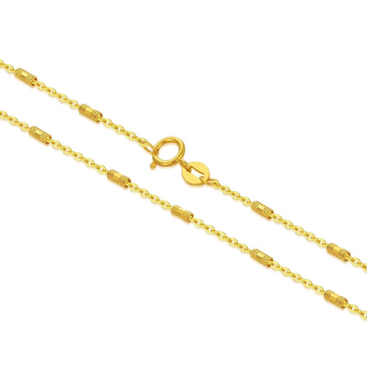 18K Gold Chopin Chain Necklace-4