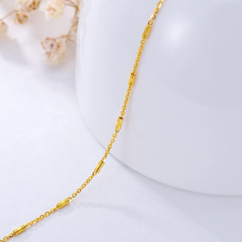 10K Gold Chopin Chain Necklace-6