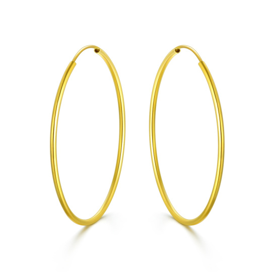 10K Gold Circle Hoop Earrings