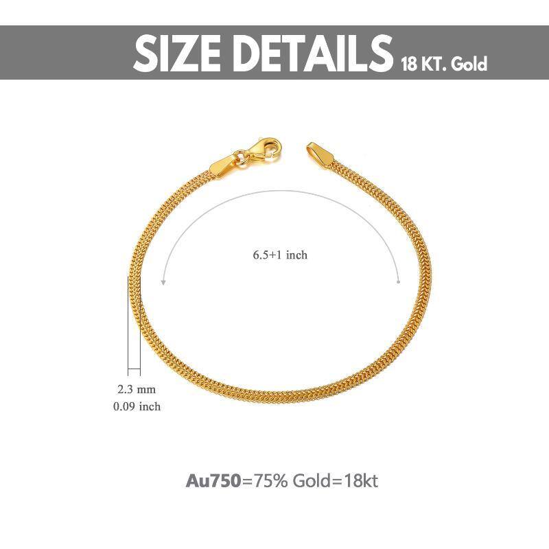 10K Gold Circle Mesh Chain Bracelet-2