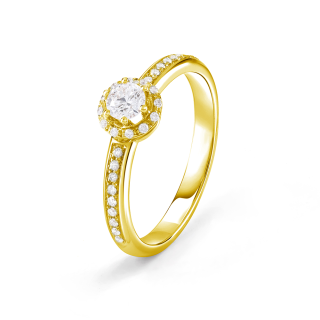 18K Gold Circular Shaped Diamond Wedding Ring-23