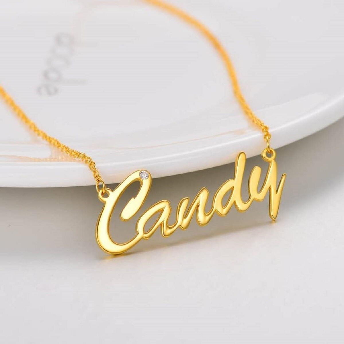 10K Gold Classic Name Pendant Necklace-3