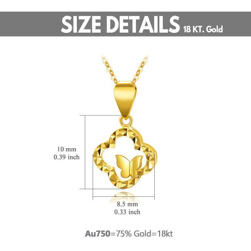 18K Gold Couple Pendant Necklace-5