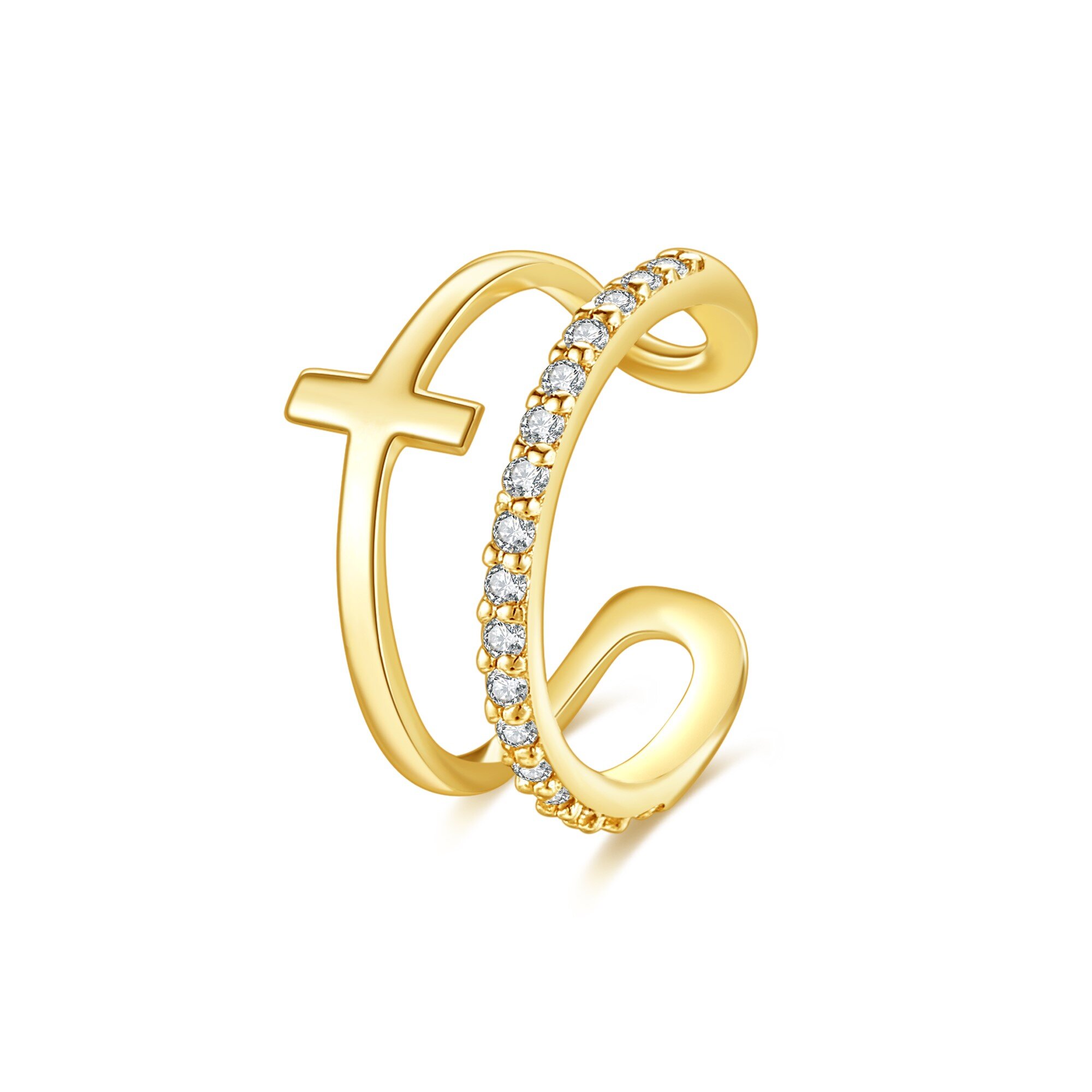 14K Gold Cubic Zirc… - image