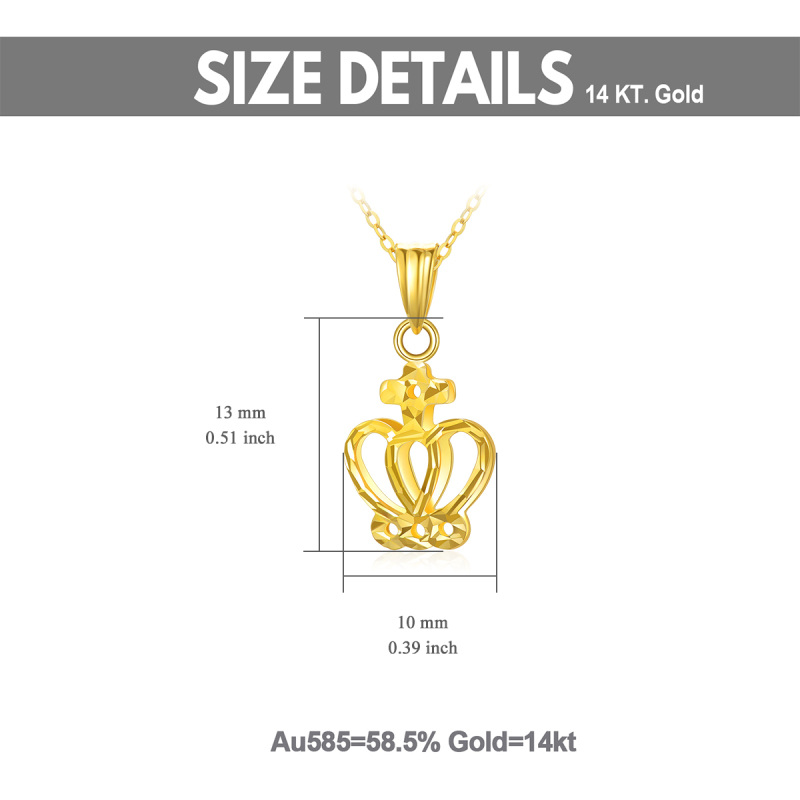 10K Gold Cross Pendant Necklace-4