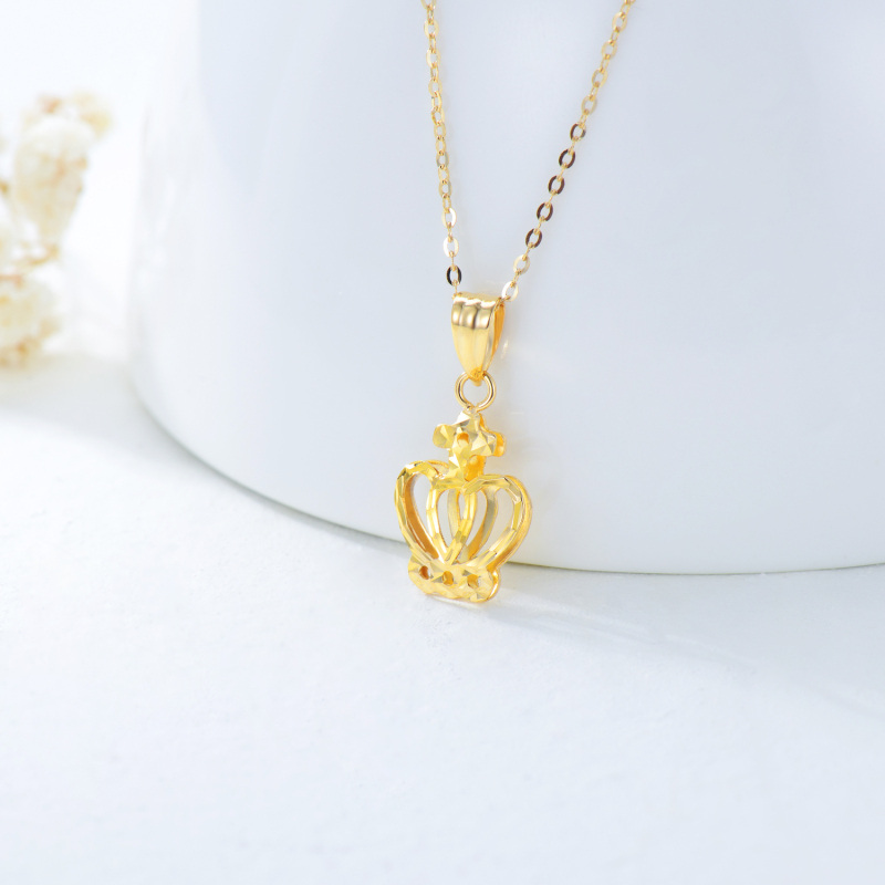 10K Gold Cross Pendant Necklace-5