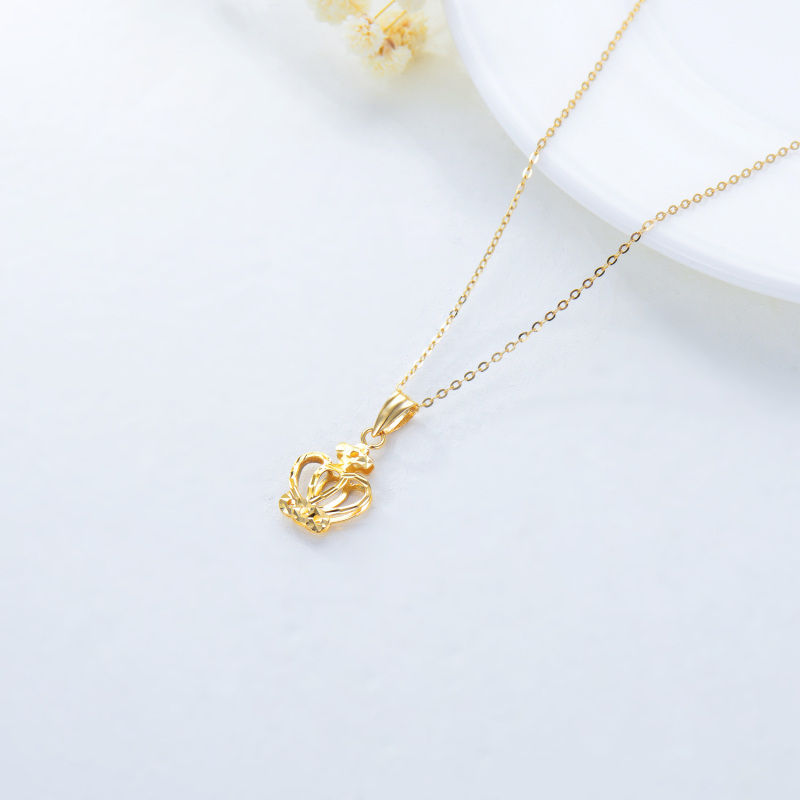 10K Gold Cross Pendant Necklace-6