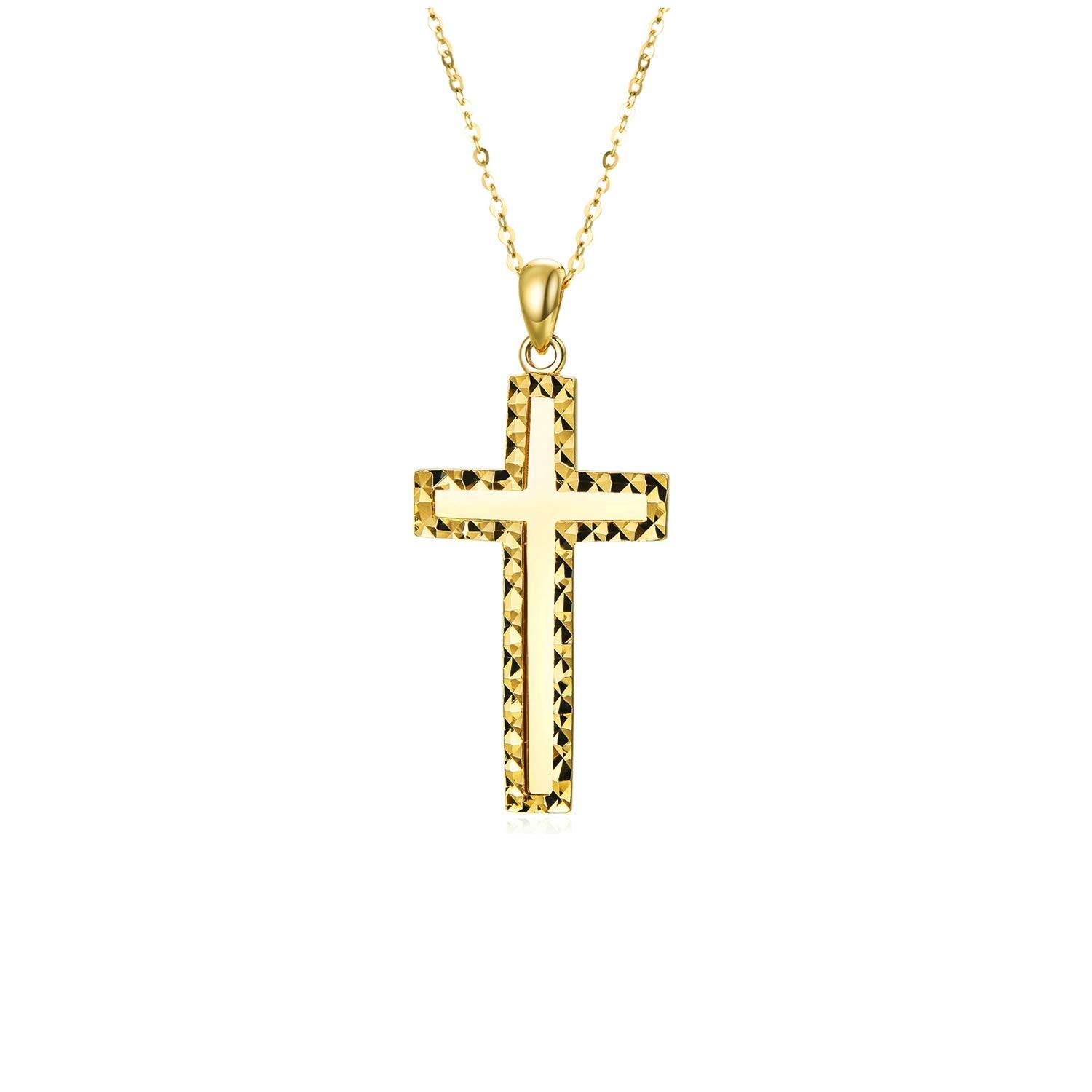 18K Gold Cross Pend… - image