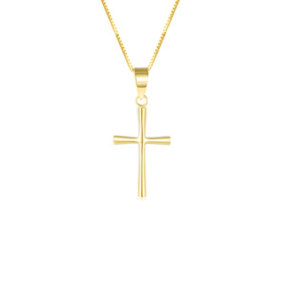 10K Gold Cross Pendant Necklace for Women-18