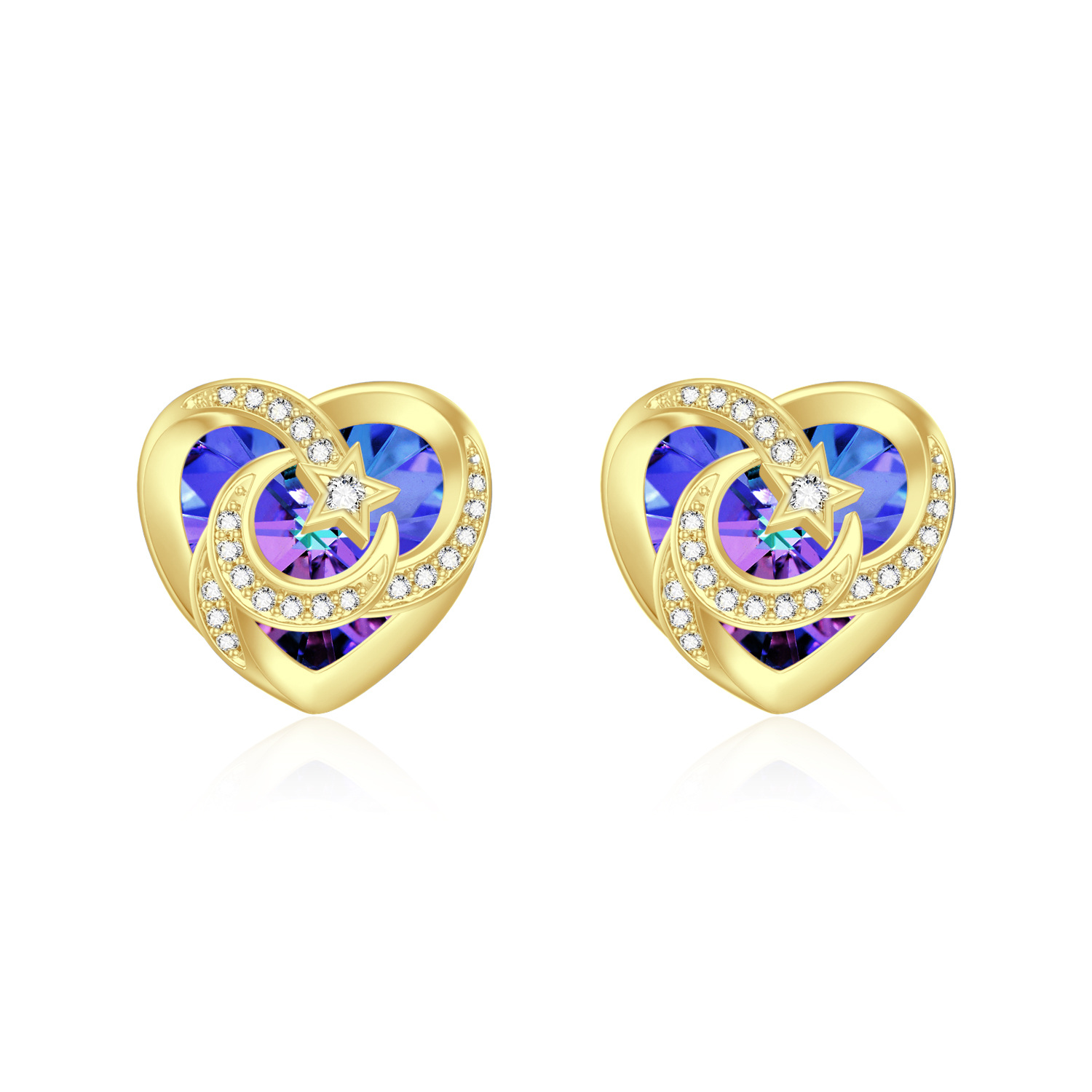 14K Gold Crystal He… - image