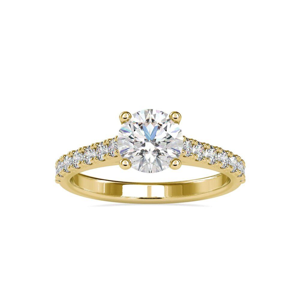 10K Gold 1CT Round Moissanite Wedding Ring-1