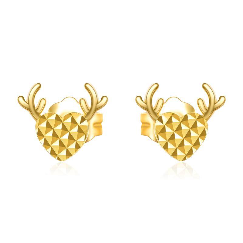18K Gold Elk & Hear… - image
